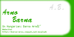 arno barna business card
